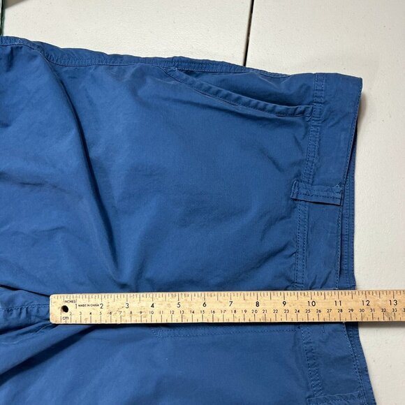 Columbia Shorts Mens 36 Blue Chino‎ FLAW Washed Out Flat Front Cotton Classic - Picture 6 of 9